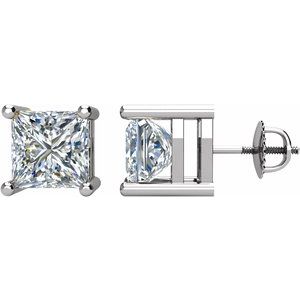 14K White Gold 2 CTW Natural Diamond Stud Earrings