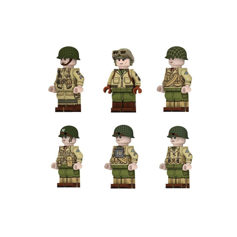 WWII - U.S. Army Set - 6 Man Squad - Mil-Blox