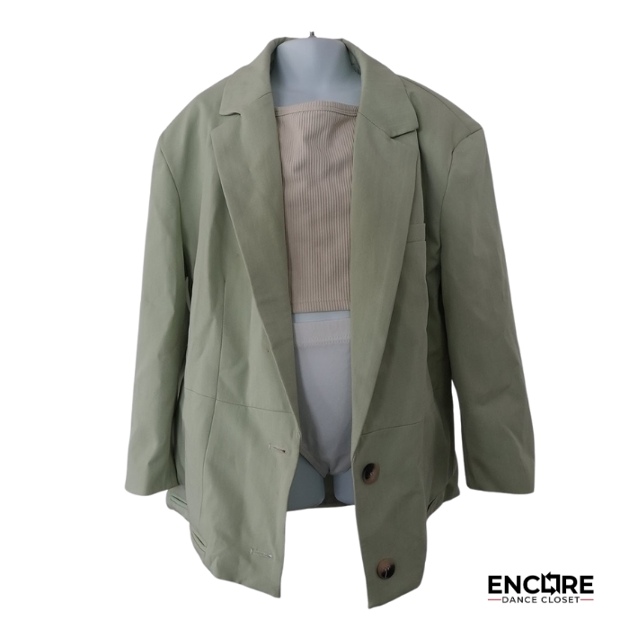 Mint Blazer Pedestrian Look