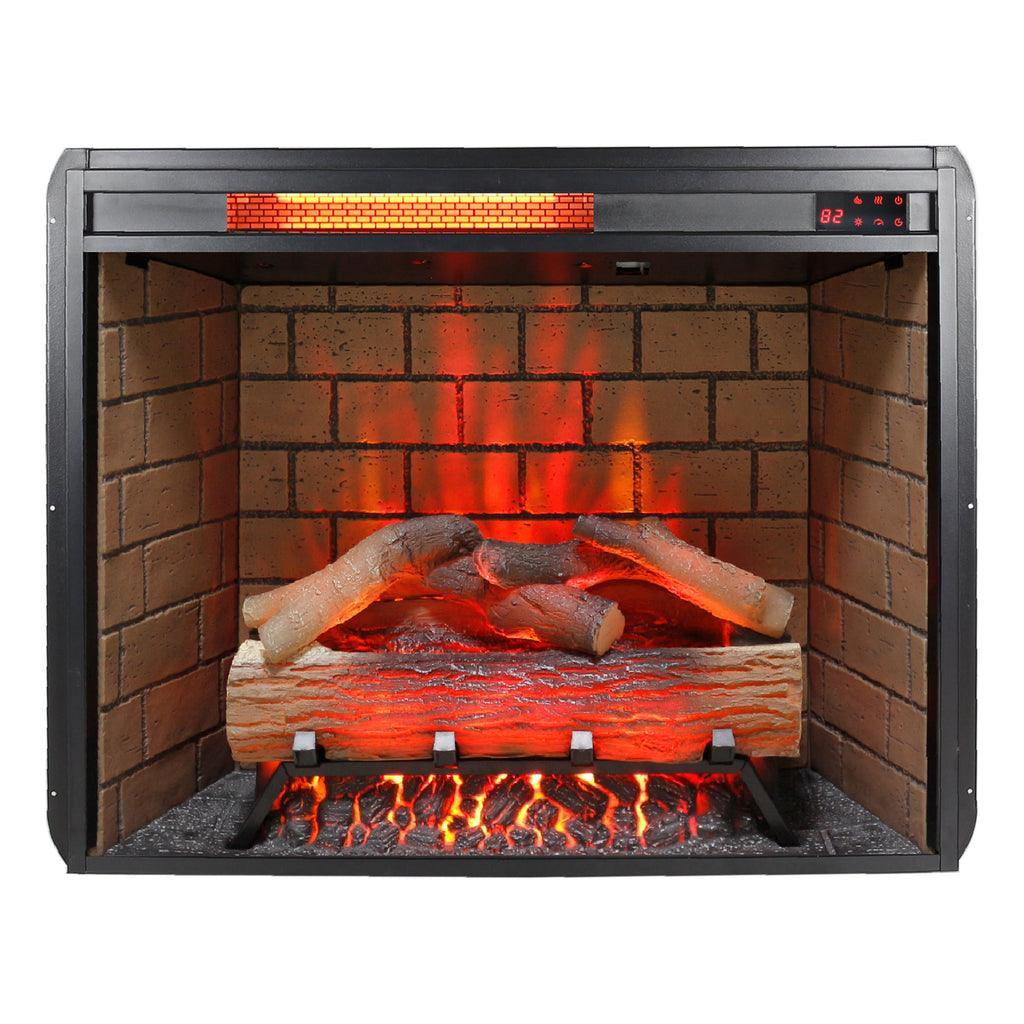65' Fireplace TV Stand for TVs up to 75',with 28' Electric Fireplace and LED Light
