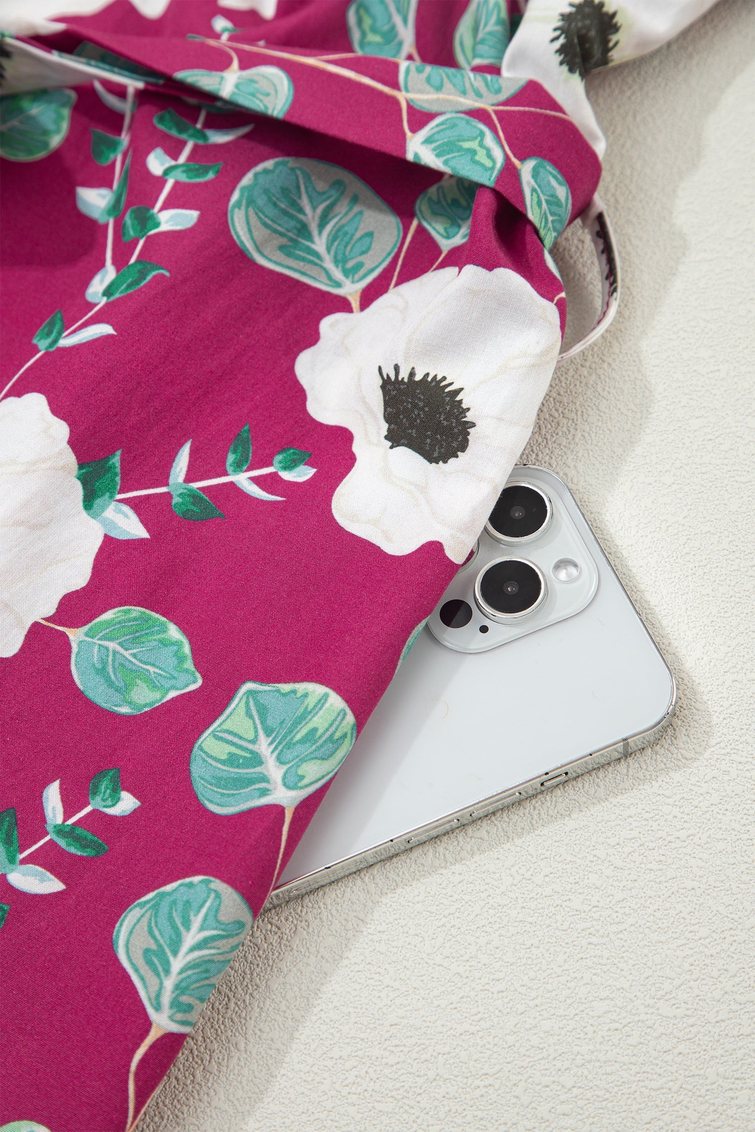 Floral Short Puff Sleeve Belted Mini Dress