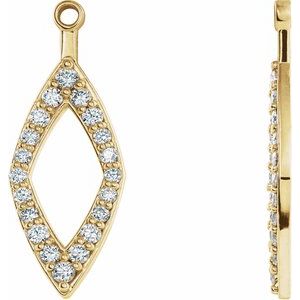 14K Yellow Gold 1/4 CTW Natural Diamond Earring Jackets