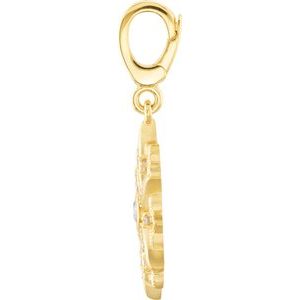 14K Yellow Gold 1/3 CTW Natural Diamond Charm/Pendant – image 2