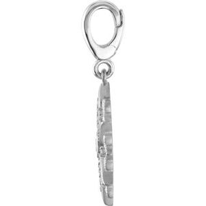 Sterling Silver 1/3 CTW Natural Diamond Charm/Pendant – image 2