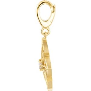 14K Yellow Gold 1/6 CTW Natural Diamond Charm/Pendant – image 2