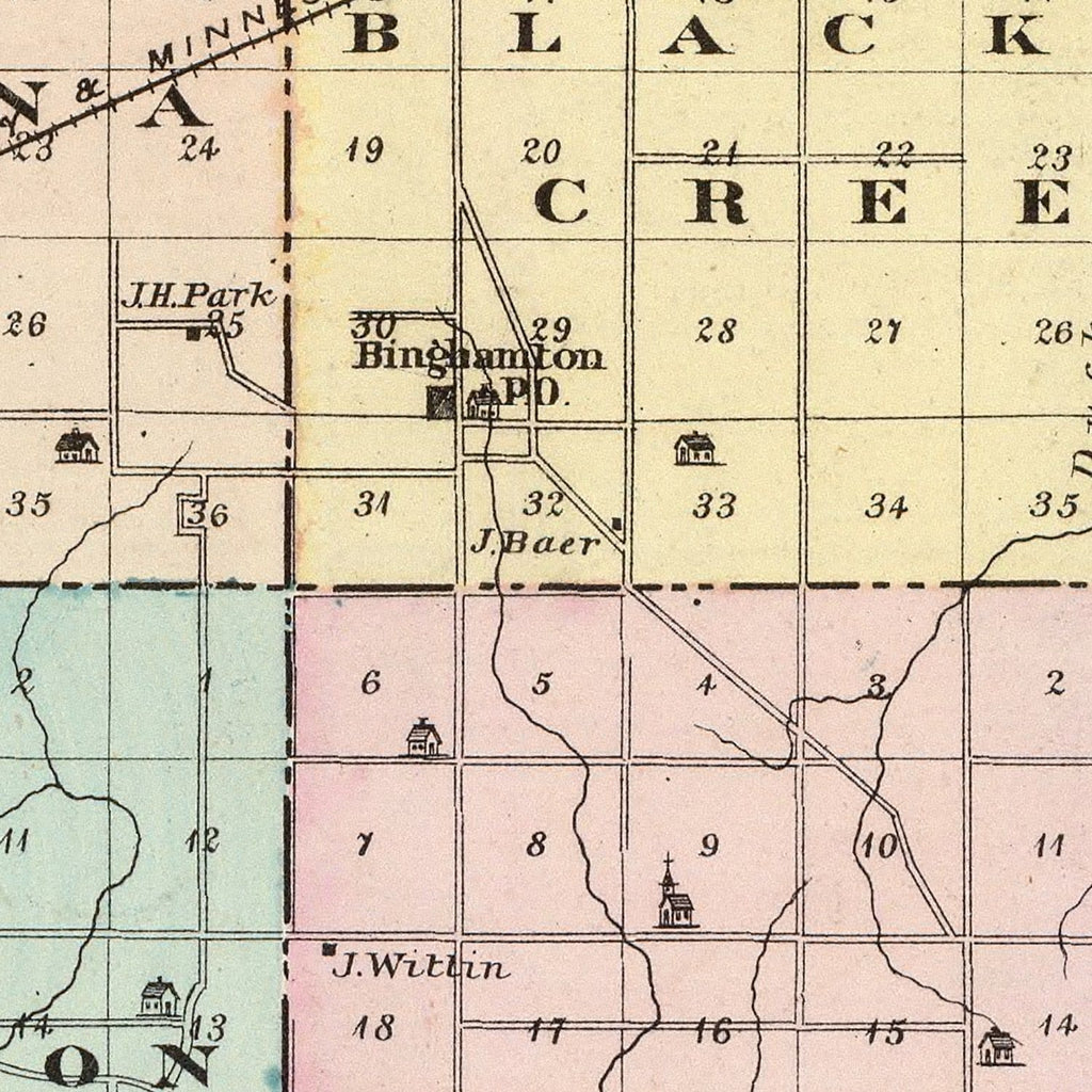 Vintage Map of Outagamie County, Wisconsin 1878
