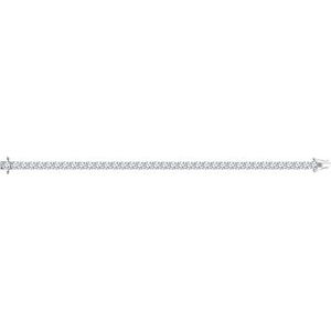 Sterling Silver Imitation White Cubic Zirconia 7" Line Bracelet – image 3