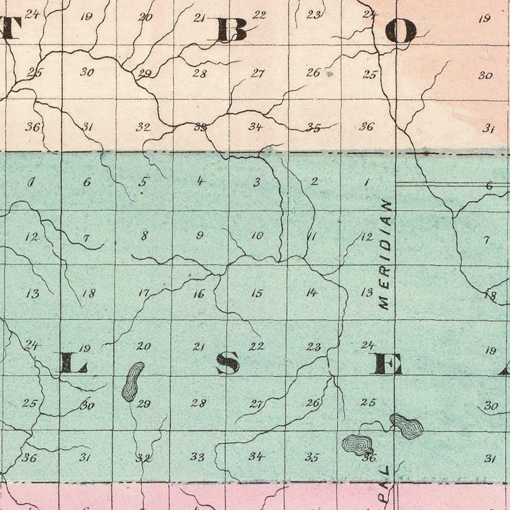 Vintage Map of Taylor County, Wisconsin 1878