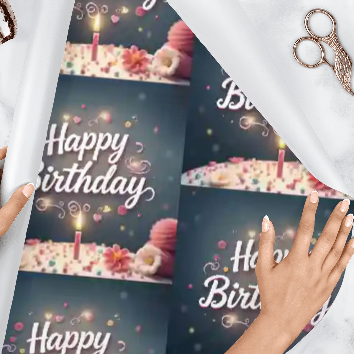 Happy Birthday 3-pack Gift Wrapping Paper Sheets (Made in USA)