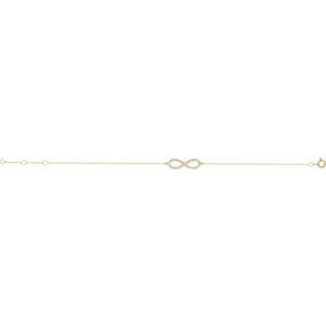 14K Yellow Gold 1/6 CTW Natural Diamond Infinity-Inspired 7-8" Bracelet – image 2