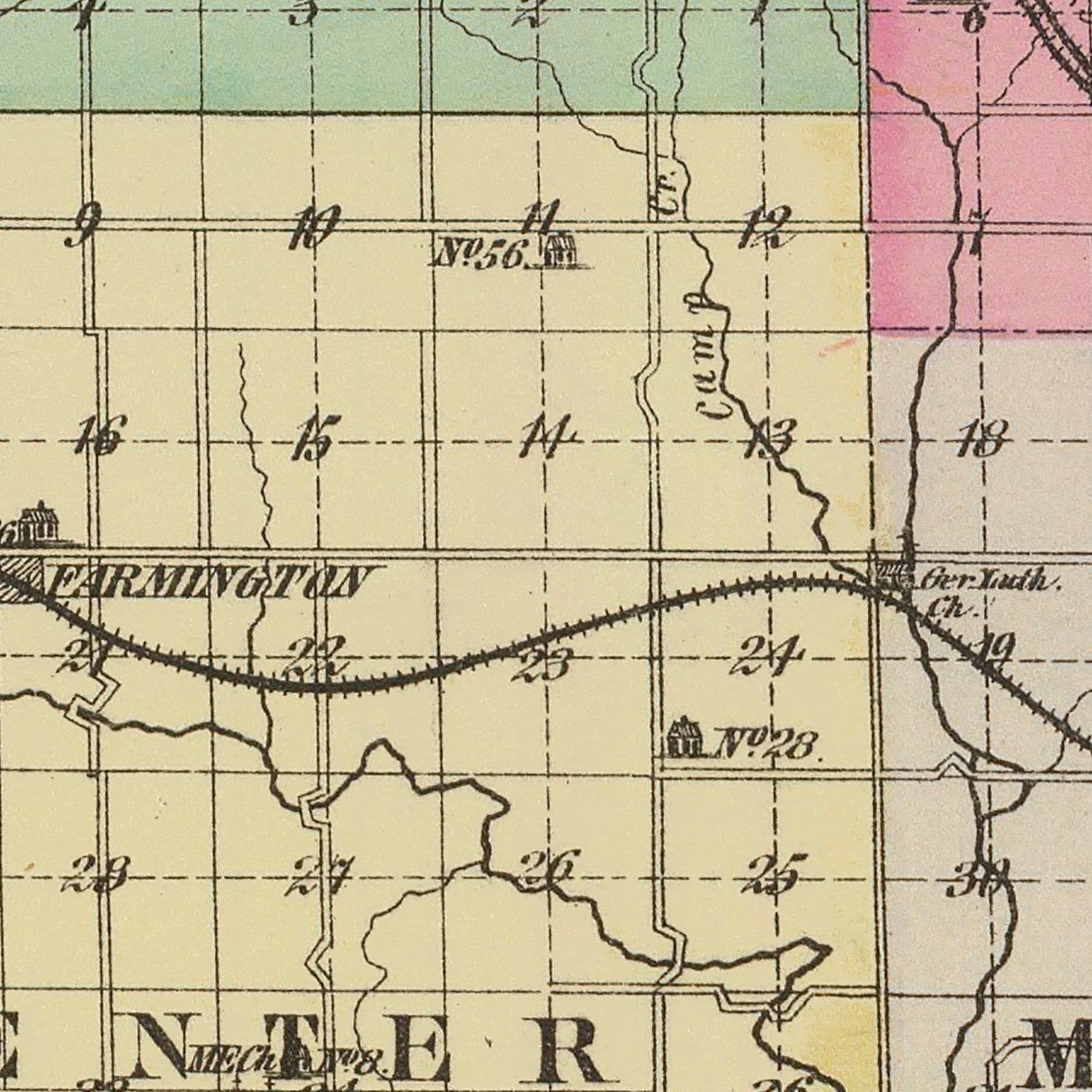 Vintage Map of Atchison County, Kansas 1887