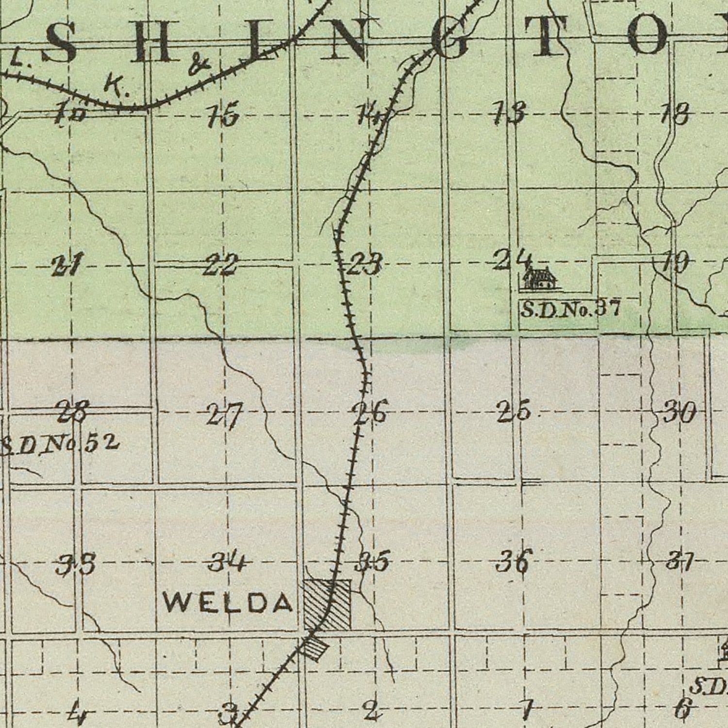 Vintage Map of Anderson County, Kansas 1887
