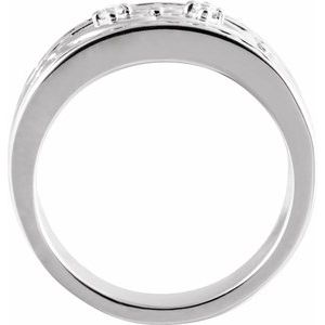 14K White Gold .05 CT Natural Diamond Ring