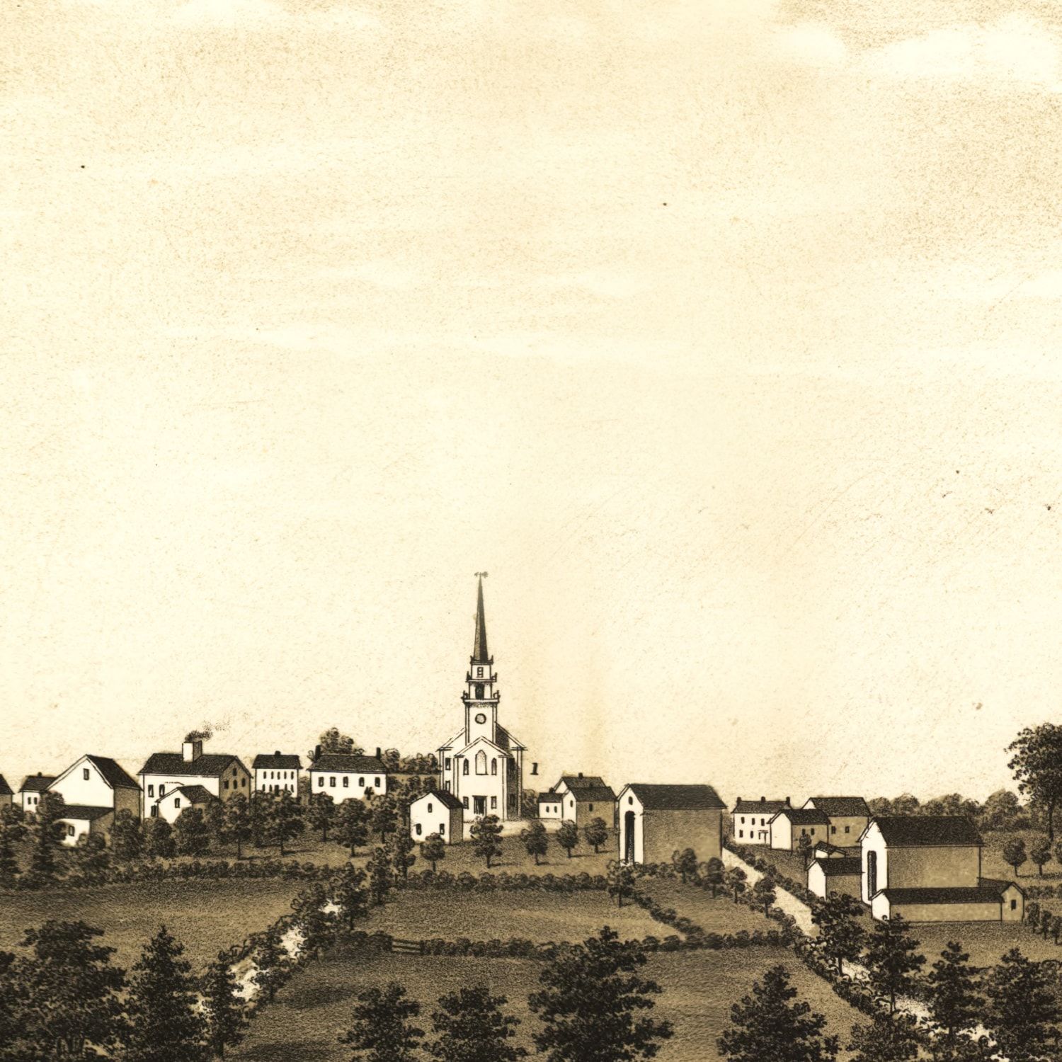 Vintage Map of North Bridgewater, Massachusetts 1882