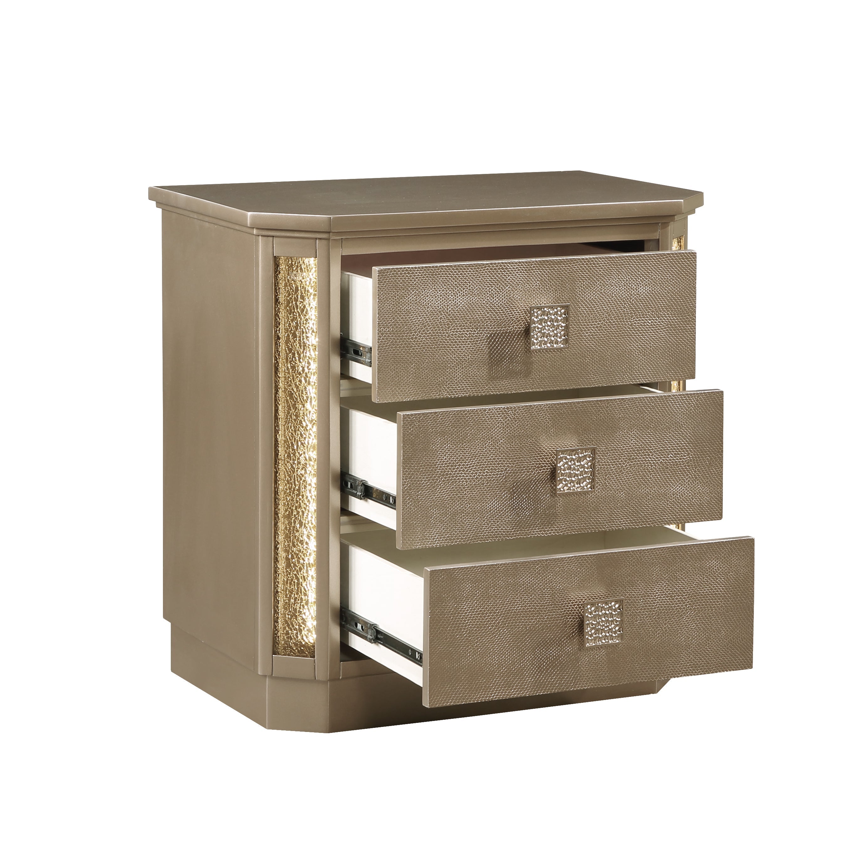 Medusa Queen 5PC Bedroom set Made with Wood in Gold (NJ Inventory)