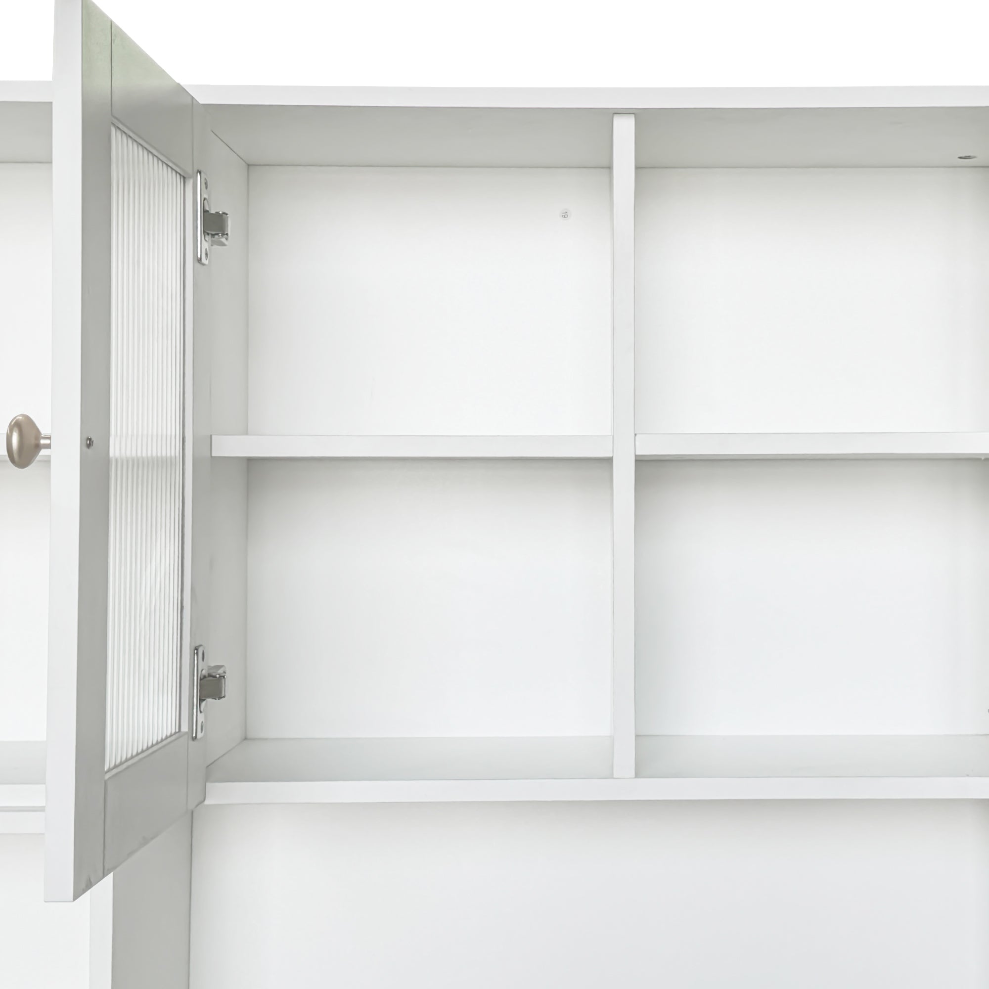 Computer Desk with glass door for Home Office or Study desk,  Bookshelf & Hutch, Computer Desk with 90 Degree Rotating Desktop,Large Working Space