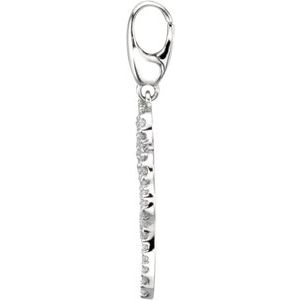 14K White Gold 1/3 CTW Natural Diamond Four-Leaf Clover Charm/Pendant – image 2