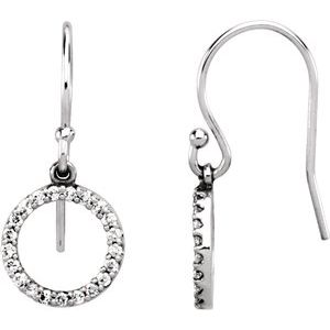 14K White Gold 1/5 CTW Natural Diamond Earrings