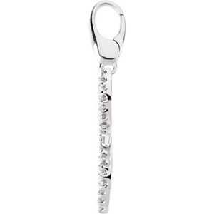 14K White Gold 1/4 CTW Natural Diamond Dragonfly Charm/Pendant – image 2