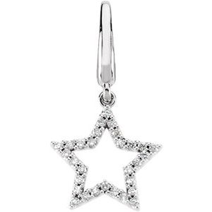 14K White Gold 1/8 CTW Natural Diamond Star Charm/Pendant