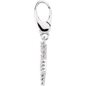 14K White Gold 1/8 CTW Natural Diamond Star Charm/Pendant – image 2