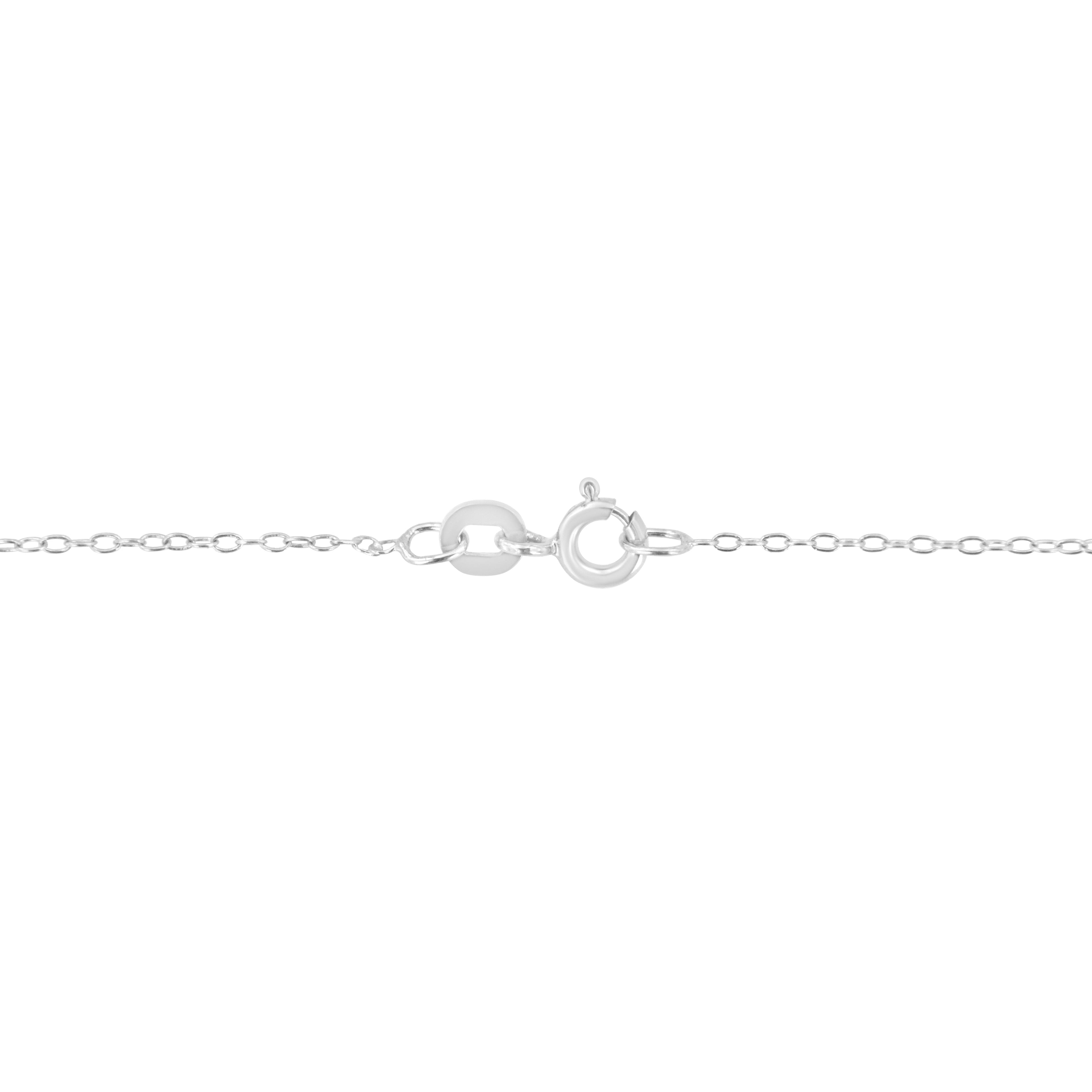 14K White Gold 1/2 Cttw Lab Grown Diamond Modern Bezel-Set Solitaire 16"-18" Pendant Necklace (F-G Color, VS2-SI1 Clarity)