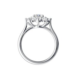 14K White Gold 1 3/4 CTW Natural Diamond Cluster Ring