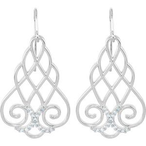 Sterling Silver 1/4 CTW Natural Diamond Earrings – image 2