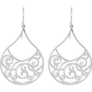 Sterling Silver 1/4 CTW Natural Diamond Earrings – image 2