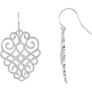 Sterling Silver 1/4 CTW Natural Diamond Earrings