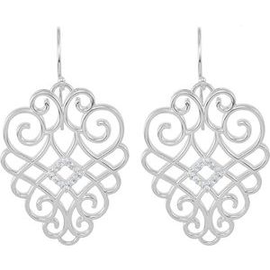 Sterling Silver 1/4 CTW Natural Diamond Earrings – image 2