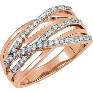 14K Rose Gold 1/3 CTW Natural Diamond Ring