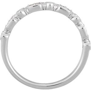 14K White Gold 1/8 CTW Natural Diamond Stackable Ring