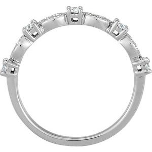 14K White Gold 1/5 CTW Natural Diamond Stackable Ring