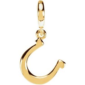 14K Yellow Gold Horseshoe Charm/Pendant