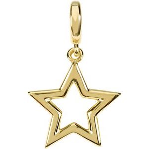 14K Yellow Gold Star Charm/Pendant