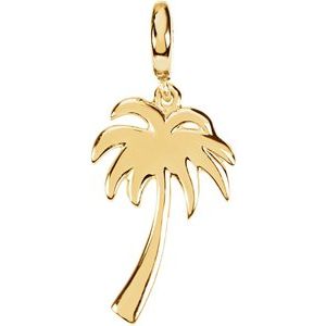 14K Yellow Gold Palm Tree Charm/Pendant