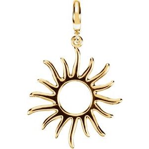 14K Yellow Gold Sun Charm/Pendant