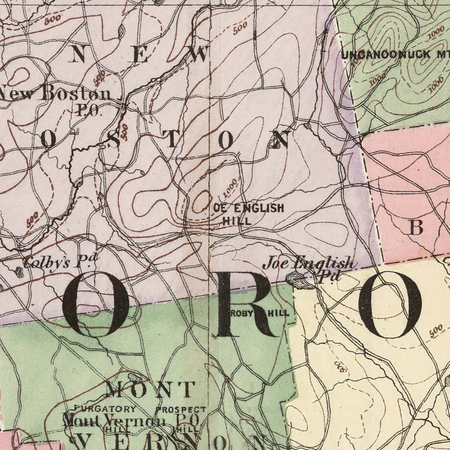 Vintage Map of Hillsborough County, New Hampshire 1877
