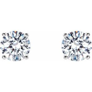 14K White Gold 1 1/2 CTW Lab-Grown Diamond 4-Prong Stud Earrings – image 2