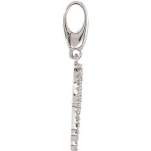 14K White Gold 1/8 CTW Natural Diamond Angel Wing Charm/Pendant – image 2