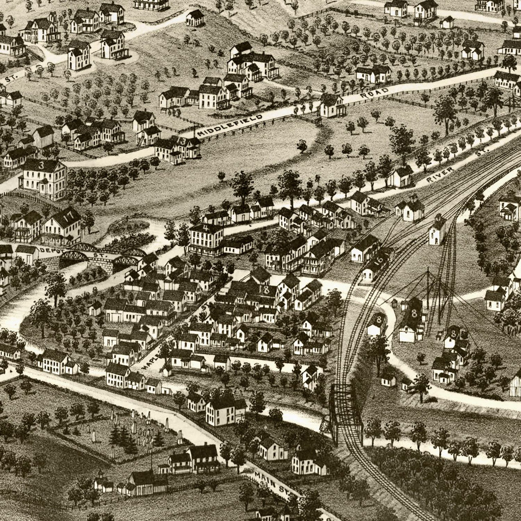 Vintage Map of Chester, Massachusetts 1885
