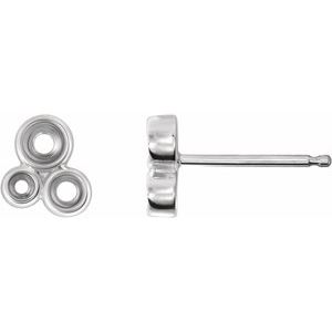 Sterling Silver Right Geometric Cluster Earring Mounting