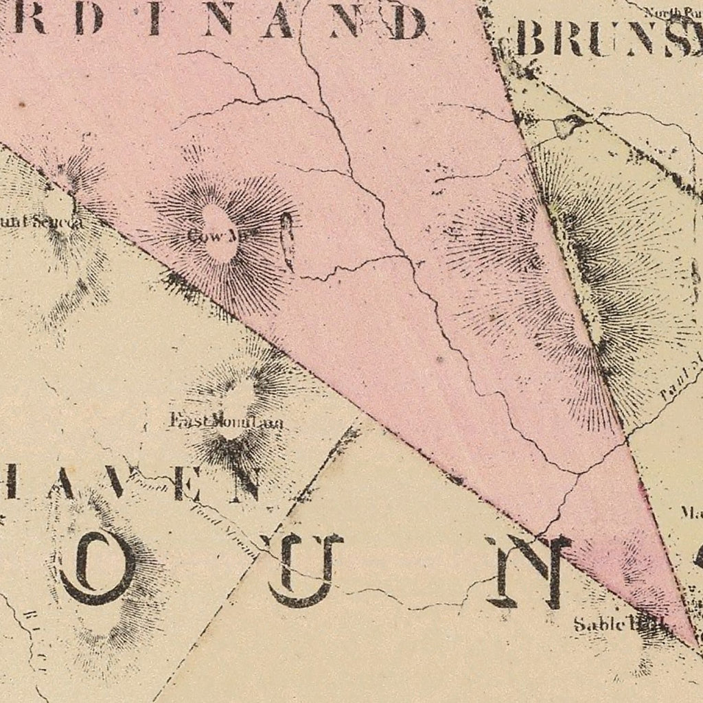 Vintage Map of Essex County, Vermont 1876