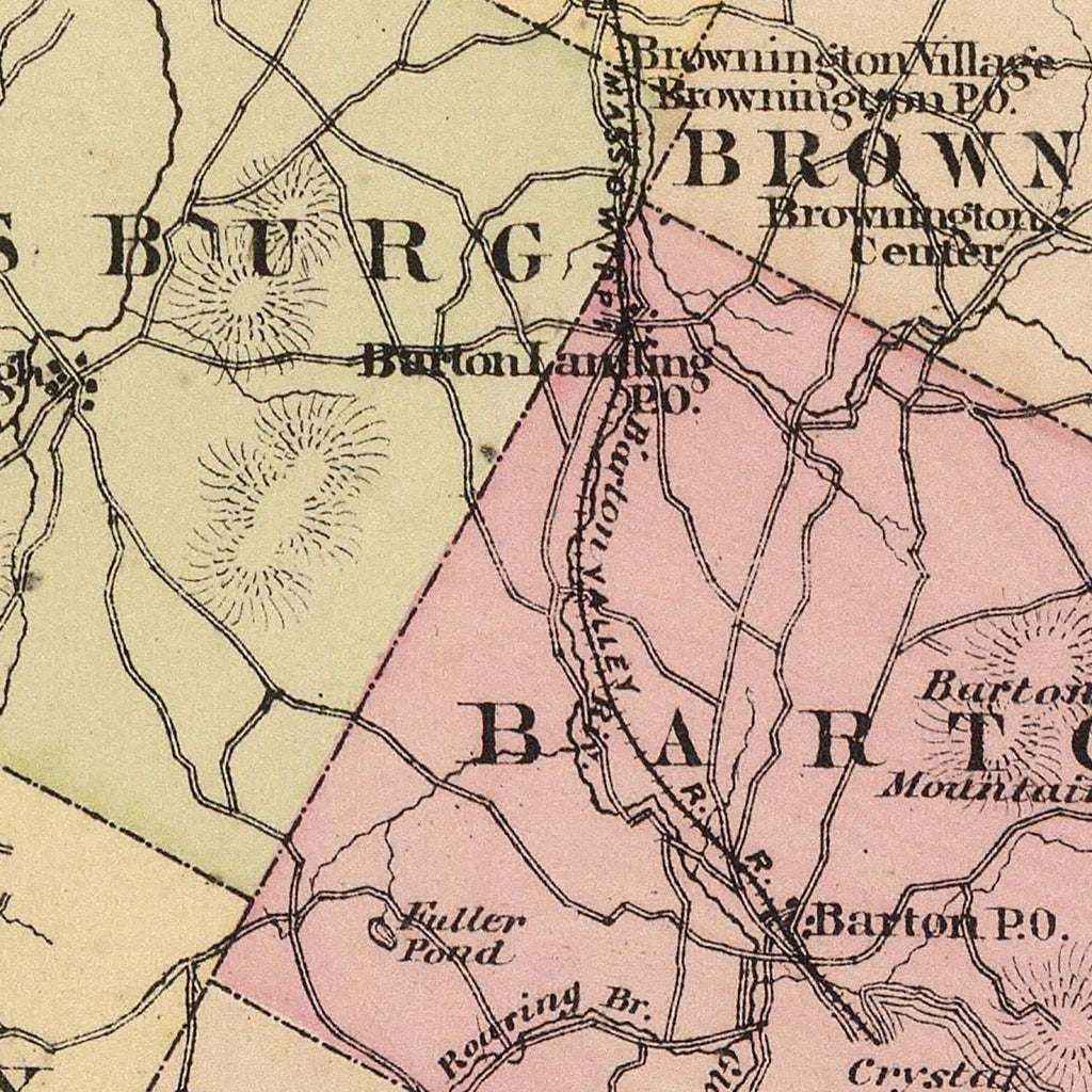 Vintage Map of Orleans County, Vermont 1876
