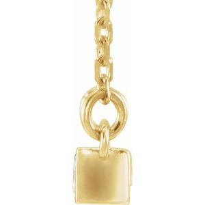 14K Yellow Gold 1/2 CTW Natural Diamond Bar Necklace