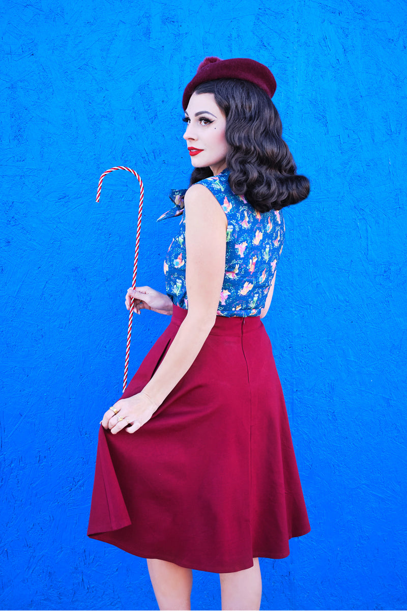 Charlotte Skirt in Burgundy