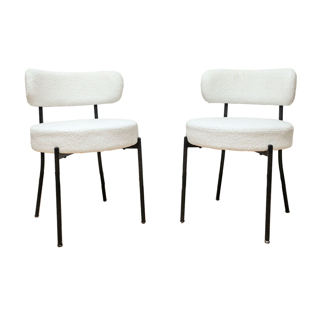 Mid-Century Modern Dining Chair With Curved Backrest