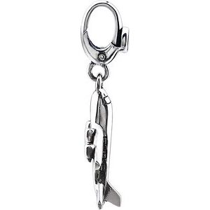 Sterling Silver Plane  Charm/Pendant – image 2