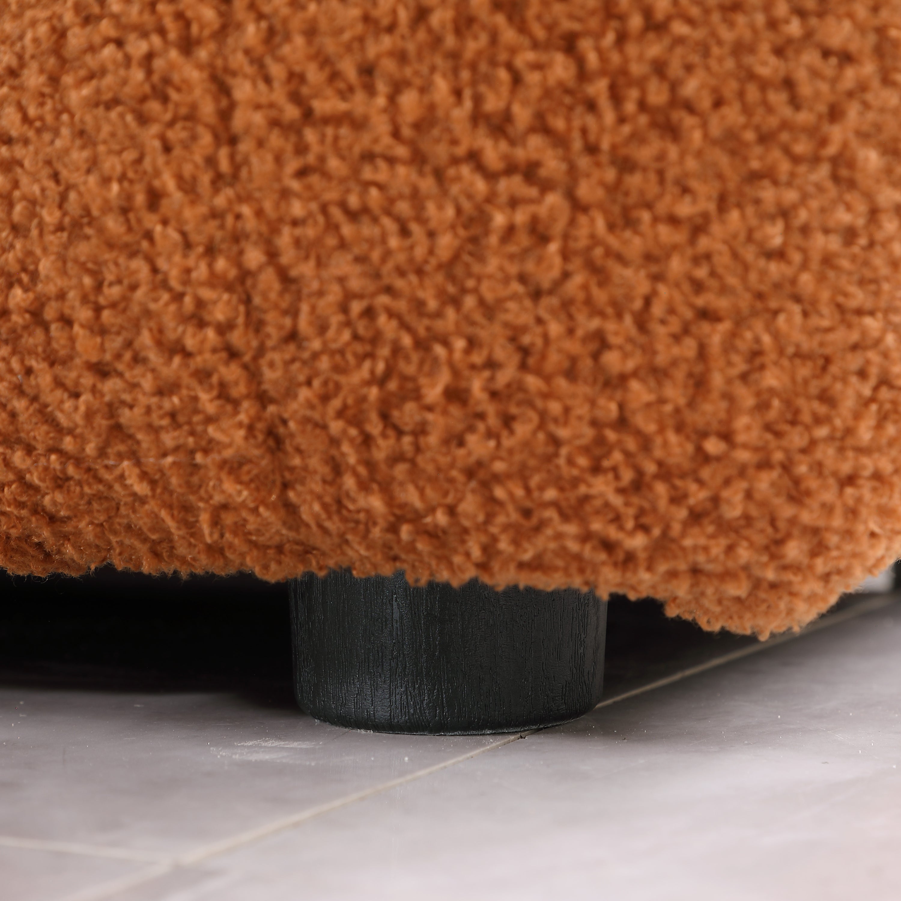 87.4 length ,35.83' deepth ,human body structure for USA people,  marshmallow sofa,boucle sofa ,3 seater, LIGHT BROWN   BOUCLE